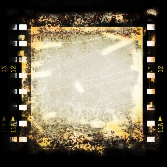 Cover of Afterlife Music's Timeframes. Sepia film frame, artistic.